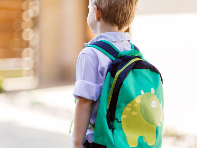 First day of kindergarten — Depositphoto